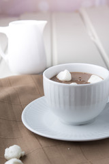 Cocoa drink with marshmallows