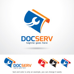 Document Service Logo Template Design Vector