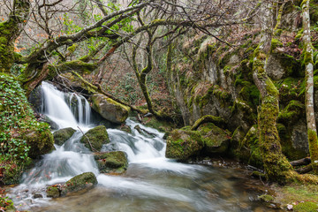 Arroyo Valdecuevas y cascadas. Cabornera, León.
