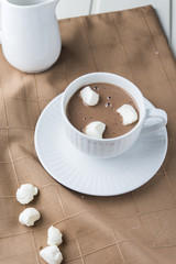 Cocoa drink with marshmallows