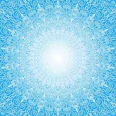 White Mandala Sun in the Sky