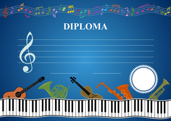 Horizontal musical diploma