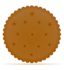 crispy biscuit cookie vector illustration