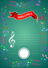 Vertical musical diploma - 98614173