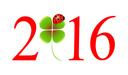neujahr,sylvester,silvester,jahresanfang,happy new year,2016,marienkäfer,klee,glücksbringer