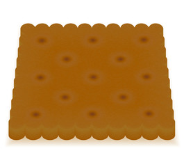 crispy biscuit cookie vector illustration