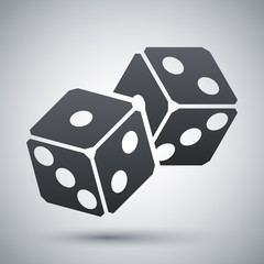 Vector dices icon
