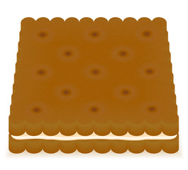 crispy biscuit cookie vector illustration