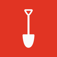 The shovel icon. Spade symbol. Flat