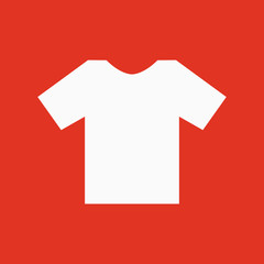 The shirt icon. T-shirt symbol. Flat