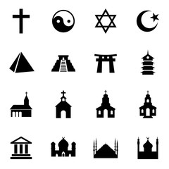 Religion Icons Iconset - obrazy, fototapety, plakaty