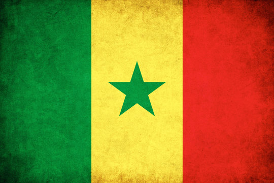 Senegal grunge flag illustration of african country