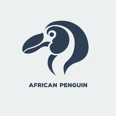 african penguin logo vector