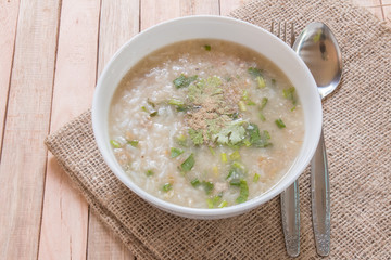 Soft-boiled rice,thai style.