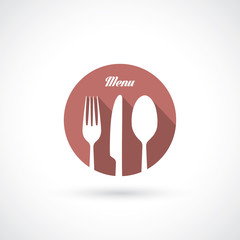 Fork, knife and spoon symbol 