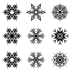 Obraz premium snowflakes set