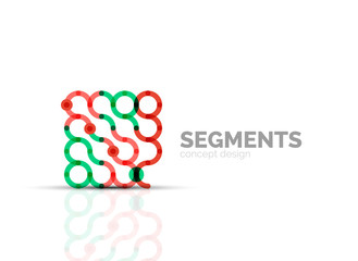 Vector outline minimal abstract geometric logo