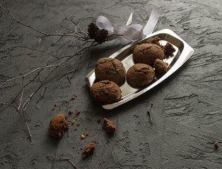 biscuits on a concrete table