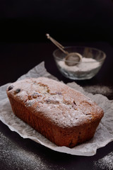 muffins with cranberries in powdered sugar