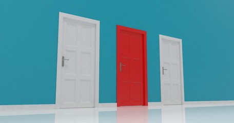 3d door render vote concept