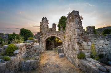 Fototapeta na wymiar Ruins of Stari Bar fortress