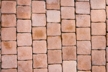 Pattern background of brick block walkway