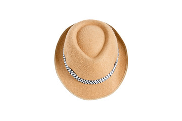 Fototapeta na wymiar Brown hat on vintage or cowboy style
