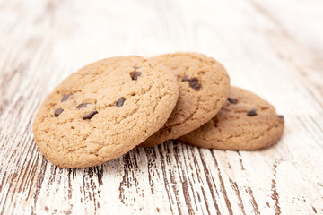 oat cookies on wooden table