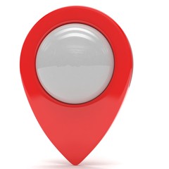 red map pointer isolated