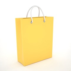 Paper Shopping Bag isolated on white background