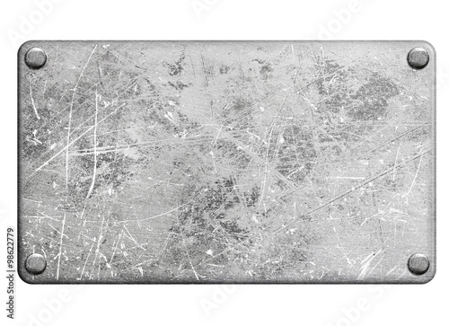 "Metal plate isolated on white background" Stock photo and royalty-free