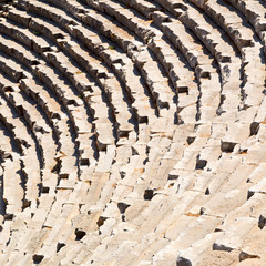   in turkey europe myra  the old theatre abstract texture of ste