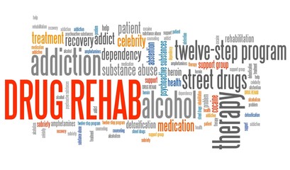 Drug rehab - words collage