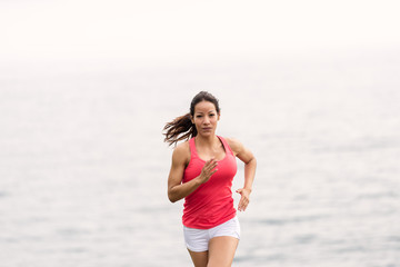 Fit woman running