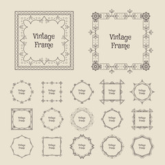Vector vintage frames