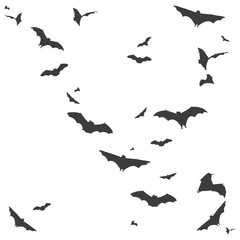 Silhouetten von Fledermäusen