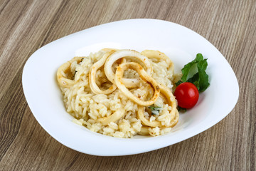 Squid risotto