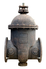 Fototapeta premium old underground gate valve, 400 mm diameter,1961, made in France