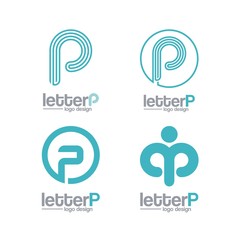 Collection of Letter P Logo Design Vector