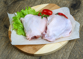 Raw chicken legs