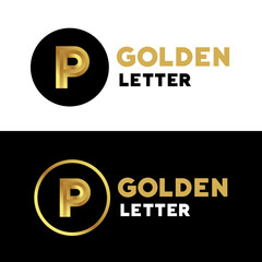 Letter P logo icon design template elements