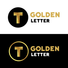 Letter T logo icon design template elements