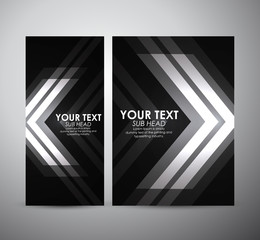 Abstract Arrow in Brochure business design template or roll up. Vector Illustration 