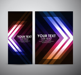 Abstract colorful Arrow in Brochure business design template or roll up. Vector Illustration 