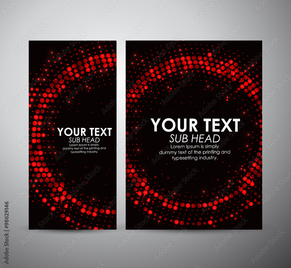 Wall mural abstract red circle shining pattern. brochure business design template or roll up. vector illustrati