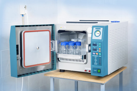 Modern laboratory autoclave sterilizer