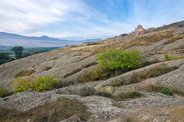 Fototapeta na wymiar Uplistsikhe is an ancient rock-hewn town in eastern Georgia