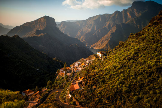 Mountains on western part of Gran Canaria island