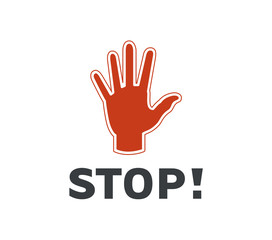 SIGNAL STOP main vecteurs