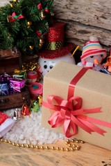 Festival of Christmas gifts and decorations xmas day.